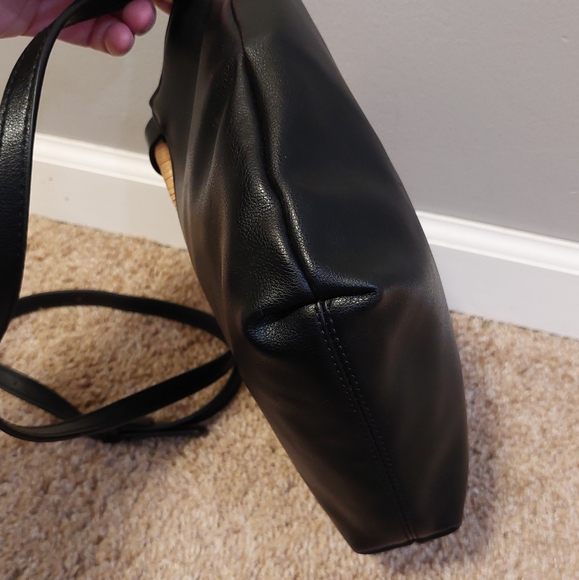 ❤️SALE! ANTHROPOLOGIE Natalia Wicker-Handled Small Tote 2 in 1 Convertible Bag - Picture 4 of 13